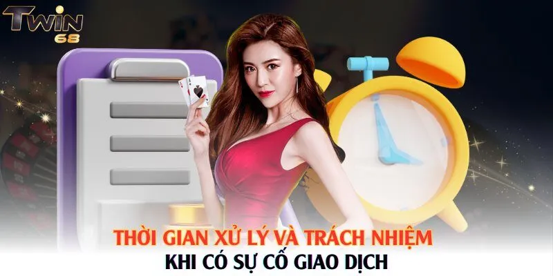Thời gian xử lý và trách nhiệm khi có sự cố giao dịch